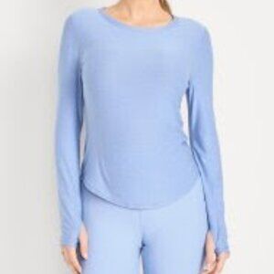 Like New Old Navy Cloud Motion Base Layer Long Sleeved Top Blue Large Petite LP